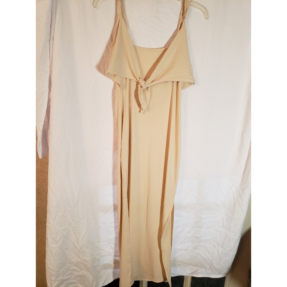 Women's Lyaner Ivory Sleeveless Maxi Sundress Size S